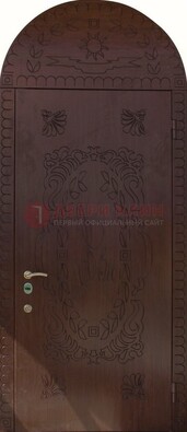 Железная арочная дверь с рисунком ДА-1 для аптеки в Смоленске