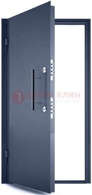 Черная металлическая бронированная дверь ДБ-1 в Смоленске
