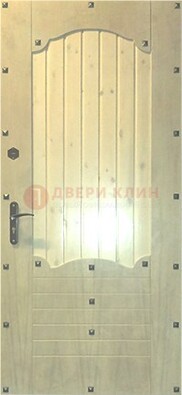 Белая железная дверь с евровагонкой ДЕ-9 в Смоленске