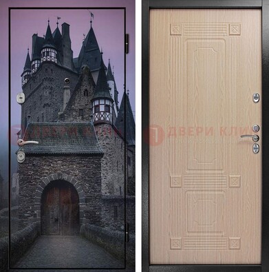 Входная металлическая дверь с фотопечатью замка ДФ-38 в Смоленске