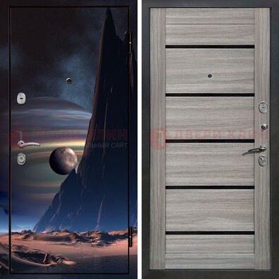 Стальная дверь с фотопечатью космоса ДФ-49 в Смоленске