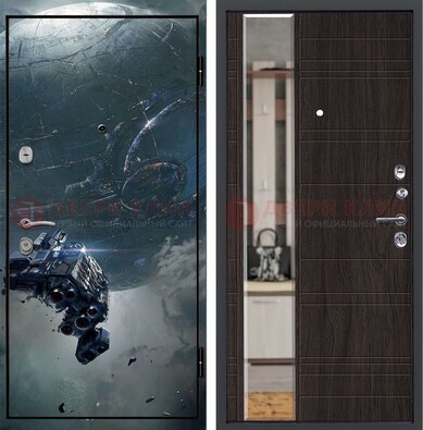 Железная дверь с фотопечатью космической фантастики ДФ-51 в Смоленске