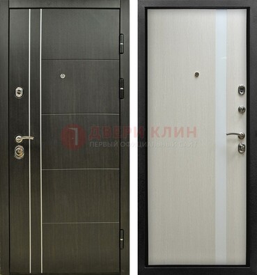 Морозостойкая темная металлическая дверь с МДФ ДМ-164 в Смоленске