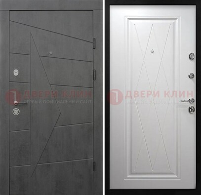 Темная железная дверь МДФ с рисунком ДМ-194 в Смоленске