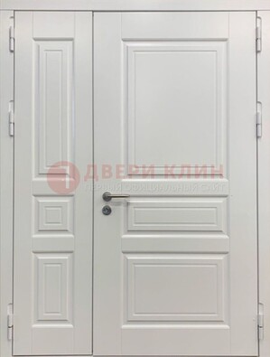 Полуторная светлая металлическая дверь с МДФ ДМ-336 в Смоленске