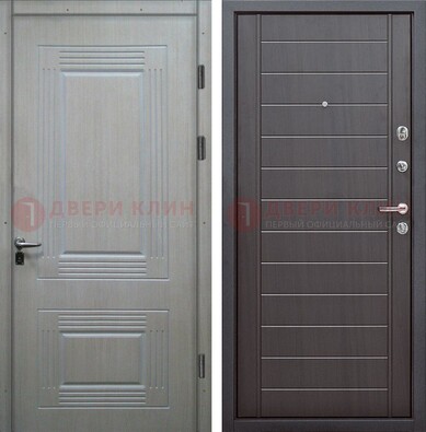 Светлая металлическая дверь с МДФ в квартиру ДМ-355 в Красногорске