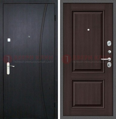 Темная стальная дверь с МДФ панелями ДМ-362 в Смоленске