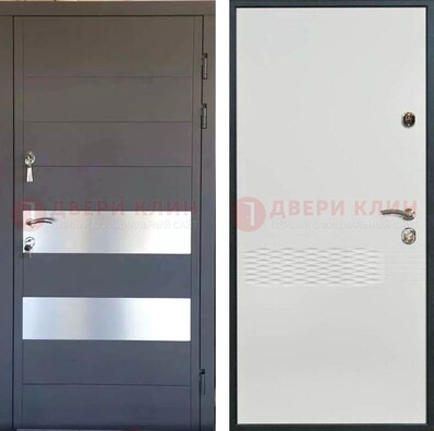 Металлическая дверь МДФ темная и светлая ДМ-420 в Смоленске