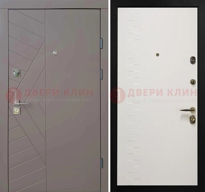 Современная железная дверь с МДФ ДМ-442 в Смоленске
