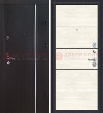 Металлическая современная дверь с МДФ ДМ-483 в Смоленске
