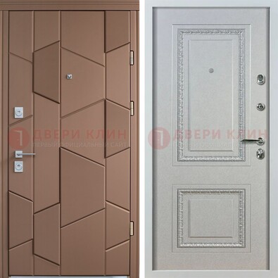 Квартирная стальная дверь с разными панелями МДФ ДМ-496 в Смоленске