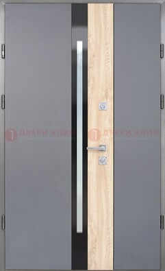Полуторная металлическая дверь с МДФ ДМ-503 в Смоленске