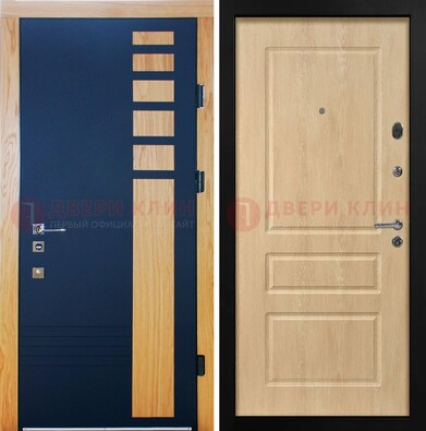 Двухцветная железная дверь с МДФ в квартиру ДМ-511 в Смоленске