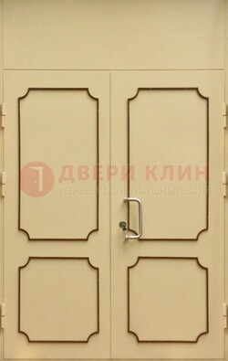 Светлая двухстворчатая дверь для загородного дома с МДФ ДМ-534 в Смоленске