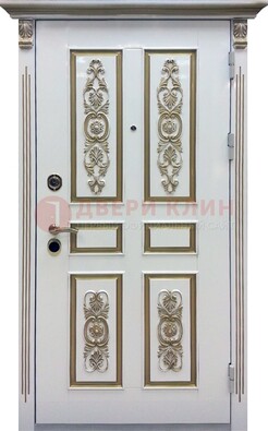Входная дверь с массивом дуба в белом цвете ДМД-62 в Смоленске
