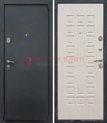 Черная металлическая дверь с порошковым покрытием ДП-101 в Смоленске