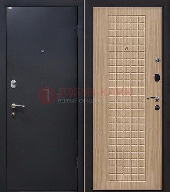 Черная металлическая дверь с порошковым покрытием ДП-157 в Смоленске