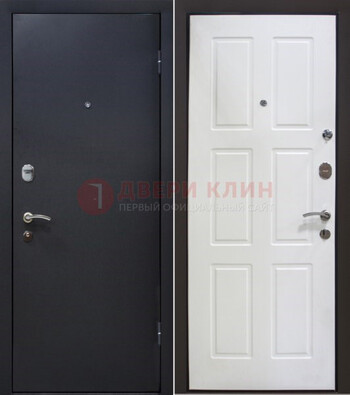 Черная металлическая дверь с порошковым покрытием ДП-193 в Смоленске