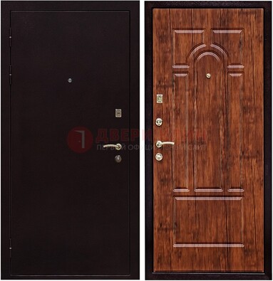 Темная железная дверь с порошковым покрытием ДП-194 в Краснодаре