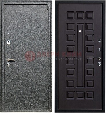 Черная стальная дверь с порошковым покрытием ДП-196 в Краснодаре