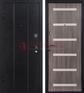 Черная стальная дверь с порошковым окрасом ДП-199 в Смоленске