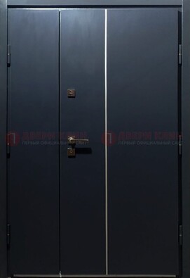 Темная металлическая дверь с порошковым покрытием ДП-220 в Смоленске