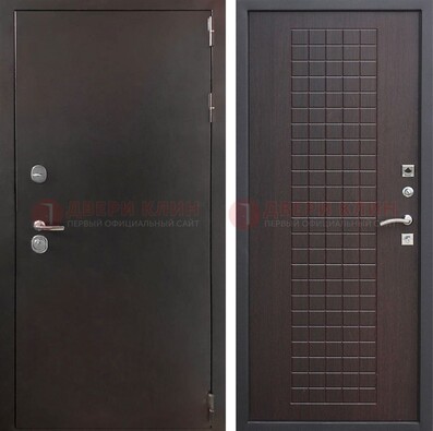Черная железная дверь с порошковым покрытием ДП-222 в Всеволожске