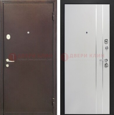 Входная дверь с порошковым покрытием с МДФ с молдингами ДП-232 в Смоленске