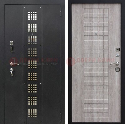 Железная дверь с порошковым покрытием Медный антик/Капучино  ДП-233 в Смоленске