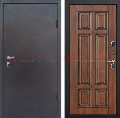 Темная входная дверь с порошковым покрытием с МДФ панелью ДП-235 в Смоленске