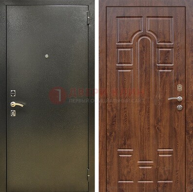 Металлическая дверь Темное серебро с порошковым покрытием и МДФ ДП-271 в Смоленске