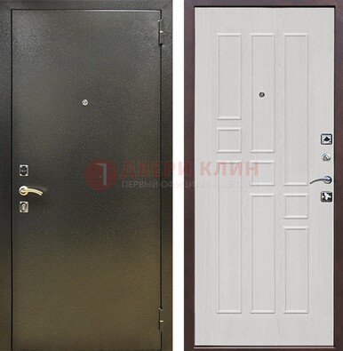 Входная дверь Темное серебро с порошковой отделкой и терморазрывом МДФ ДП-282 в Вологде