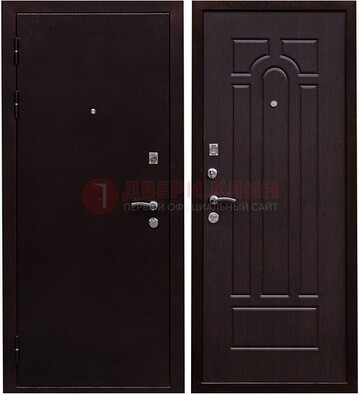 Черная стальная дверь с порошковым покрытием ДП-35 в Смоленске