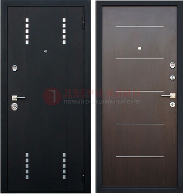 Черная металлическая дверь с порошковым окрасом ДП-62 в Смоленске