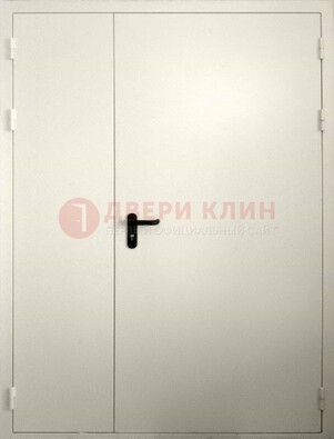 Белая противопожарная двупольная дверь ДПМ-02/60 в Смоленске