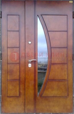 Офисная стальная парадная дверь со вставками из стекла ДПР-13 в Смоленске
