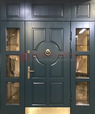 Стальная парадная дверь ДПР-64 со стеклопакетом в Смоленске