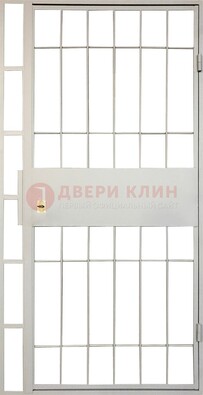 Железная решетчатая дверь в белом цвете ДР-19 в Смоленске