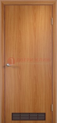 Светлая техническая дверь с вентиляционной решеткой ДТ-1 в Смоленске