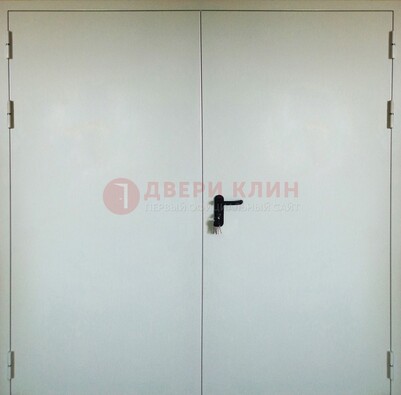 Белая металлическая техническая дверь ДТ-8 в Смоленске