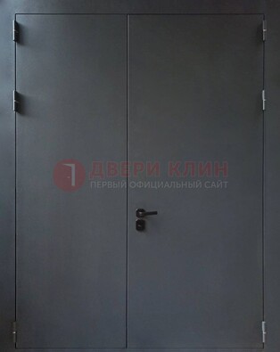 Черная распашная тамбурная дверь Порошок ДТМ-46 в Смоленске