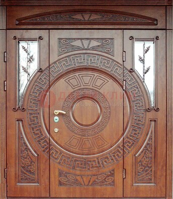 Стальная дверь с виноритом и фрамугами ДВТ-188 в Смоленске
