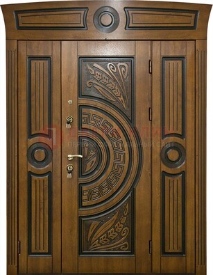 Парадная входная дверь с виноритом и узором ДВТ-194 в Смоленске