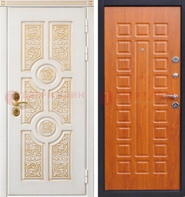 Белая железная дверь с виноритом ДВТ-230 в Тамбове