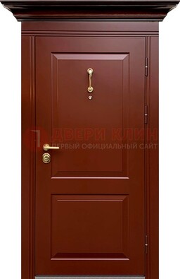 Красная железная дверь винорит для частного дома ДВТ-251 в Смоленске