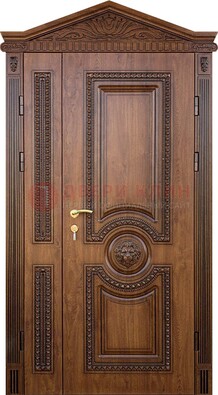 Узорная стальная дверь с виноритом для дома ДВТ-260 в Смоленске