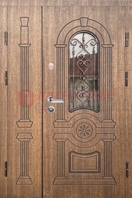 Железная классическая дверь с терморазрывом и рисунком ДВТ-77 в Смоленске