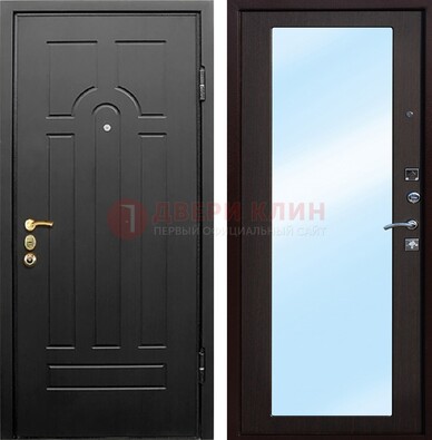 Входная металлическая филенчатая дверь с зеркалом ДЗ-59 в Смоленске