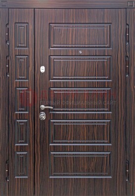Коричневая двухцветная стальная дверь ПЛ-6 в Смоленске